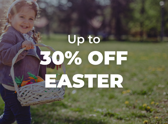 Up to 30% off Easter
